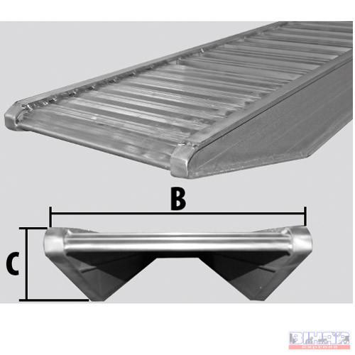 FLIEGL alumínium rámpa, méretei 450 mm x 3500 mm – a tökéletes megoldás a könnyű és biztonságos rakodás érdekében. Strapabíró kialakítása és könnyű súlya lehetővé teszi a gyors és egyszerű használatot, míg a prémium minőségű alumínium anyag biztosítja a h