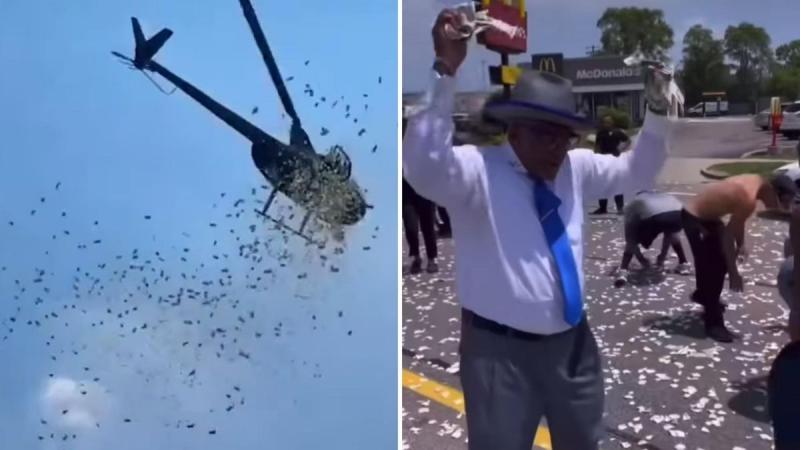Helikopter segítségével osztották szét egy elhunyt amerikai üzletember örökségét.